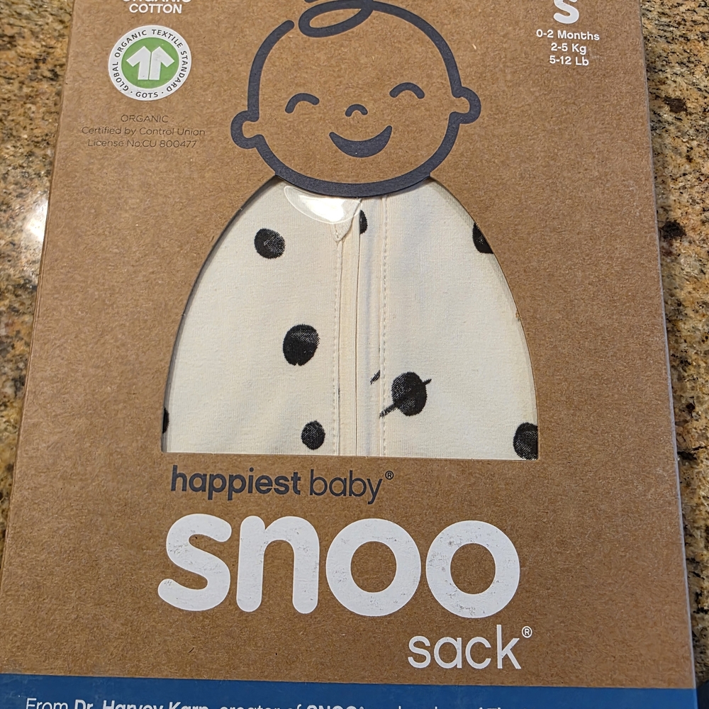 Happiest Baby Snoo Sack - Cream with Black Polka Dots